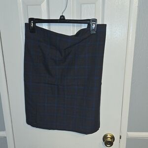 Time and Tru Black and Blue Pencil Skirt